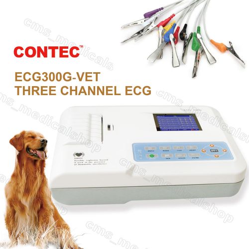 Veterinary Single channel ECG machine Electrocardiograph 12 lead ECG+printer