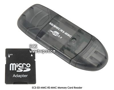 SD-MMC-RS-MMC Memory Card Reader for Dictaphone 0502784