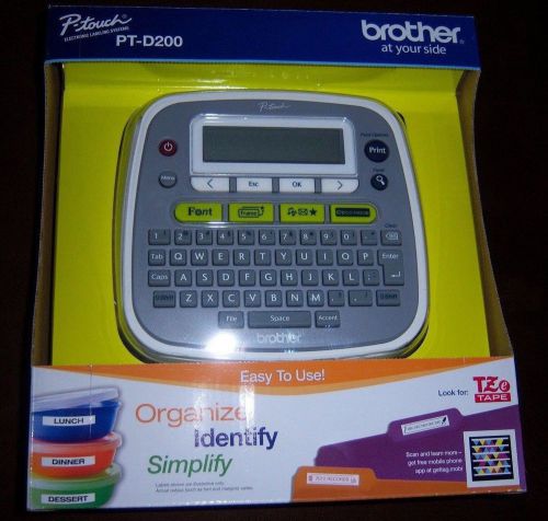 Brand New Brother P-touch Electronic Labeling System PT-D200 With Starter Tape