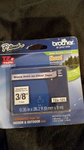 brother black clear tape laminated