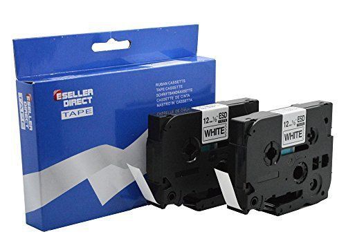2x eseller direct compatible tz231 tze231 label tape brother p-touch pt1090-12mm for sale