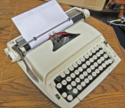 Sears &#034;constellation&#034; portable typewriter 1968 (scm mfg) w case, manual, works for sale