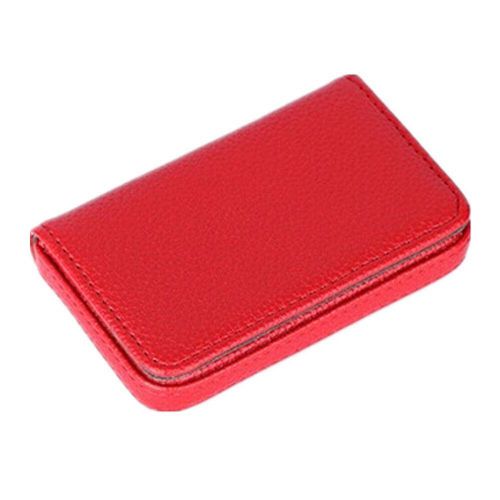 PU Leather Pocket Business Name Credit ID Card Case Box Holder HOT Red