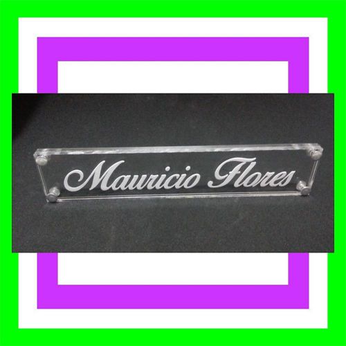 Personalized Laser Engraved Acrylic Desk Name Plate Nameplate custom 3D view