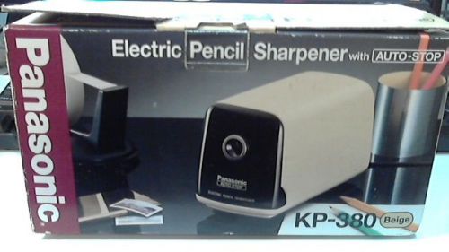 Panasonic Electric Sharpener Pencil KP- 380  Beige. Made in Japan.