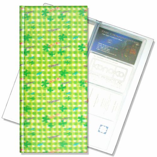 Lucky Green Four Leaf Clover Business Name ID Holder 3D Lenticular #R-139-BF128#