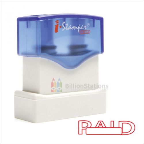 +++High Quality+++ RUBBER STAMP I-STAMPER RUBBER STAMP SELF-INKING &#034;PAID&#034;