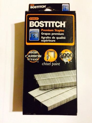 2-Ea Stanley Bostitch Full Strip Stnd. Chisel Point Staples, 1/4&#034; Long, 5000/BX