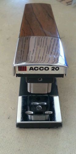 Vintage Acco 20 Heavy Duty Stapler with Faux Wood Grain