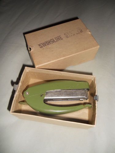 SWINGLINE CUB PLIER Stapler ~ Avocado Green ~ Handheld Original box WORKS