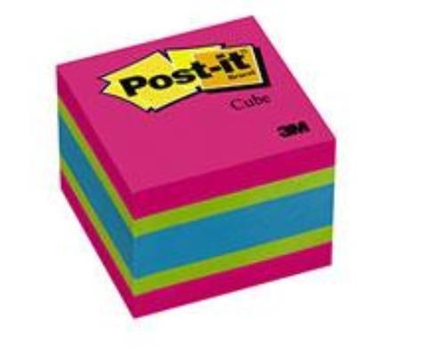 Post-it Note Cube 400 Sheets 2&#039;&#039; x 2&#039;&#039; Bold Brights