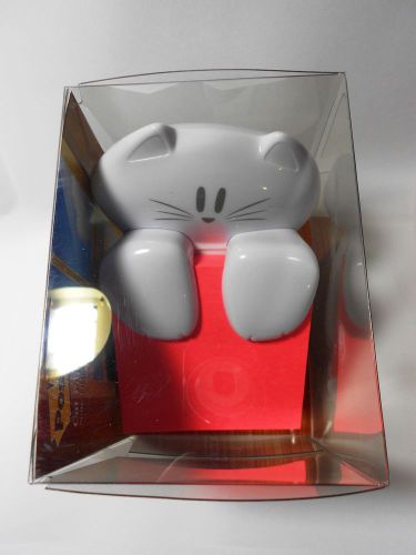 Post-it WHITE CAT Pop-up Note Dispenser w/3&#034;x3&#034; Notes- New!