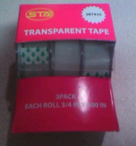 36 Rolls Transparent Tape 3/4&#034; x 300&#034; w Dispenser
