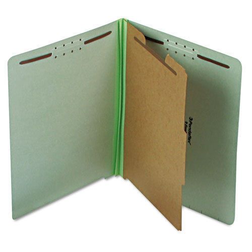 Pressboard end tab classification folders, letter, 1 divider/4-section, 10/box for sale