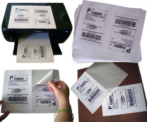 200 half-sheet internet shipping labels for ebay/usps for sale