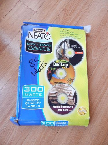 85 Sheet labels Neato CD DVD Disk Label Applicator Matte Finish Photo Quality