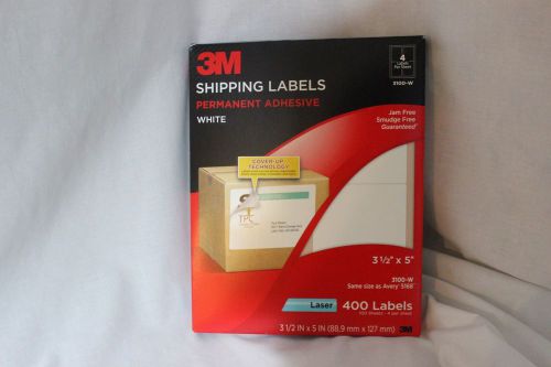 3M Permanent Laser Shipping Labels 3 1/2&#034; x 5&#034; White 3100-W  Avery 5168
