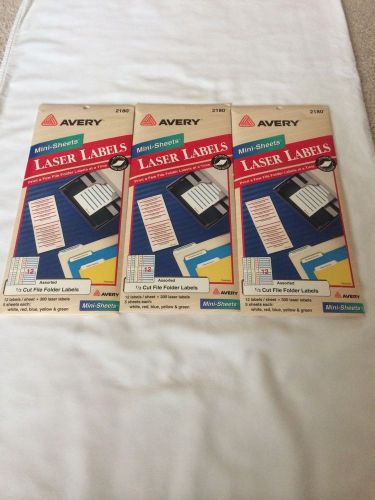 3 Packs of Avery Mini Sheets Laser Labels ~ #2180 ~ 900 Laser Labels ~ New