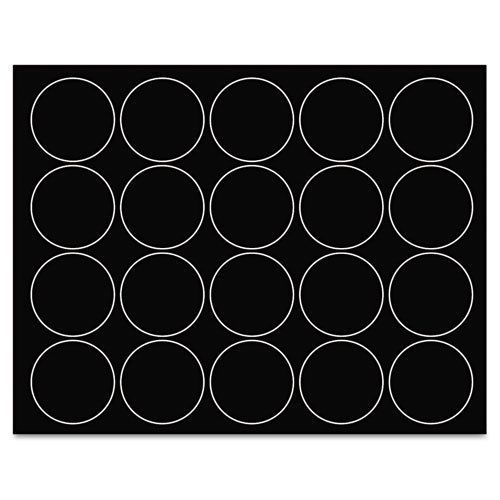 Interchangeable Magnetic Characters, Circles, Black, 3/4&#034; Dia., 20/Pack
