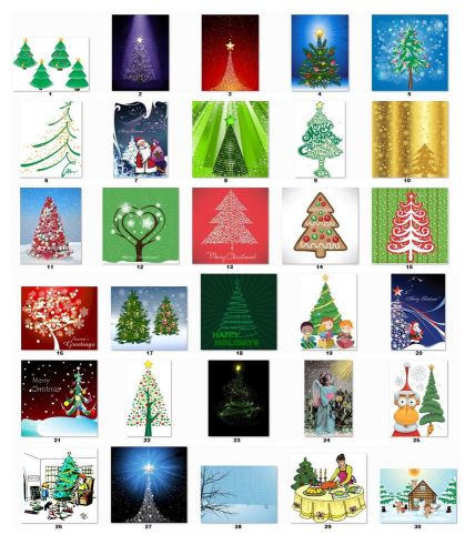 30 Personalized Return Address Christmas Trees Labels Buy 3 get 1 free (cs3)