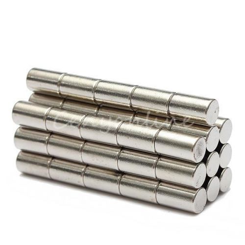 50pcs Strong Round Disc Cylinder Magnets 6mm x 10mm Rare Earth Neodymium N52