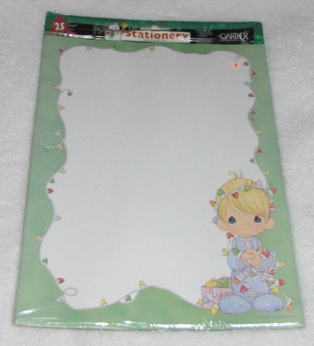 NEW! GARTNER STUDIOS CHRISTMAS PRECIOUS MOMENTS BOY WITH LIGHTS STATIONERY PAPER