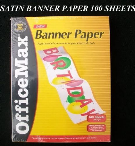 4 boxes officemax satin banner paper 8.5 x 11 in.  400 sheets crafts party *new* for sale