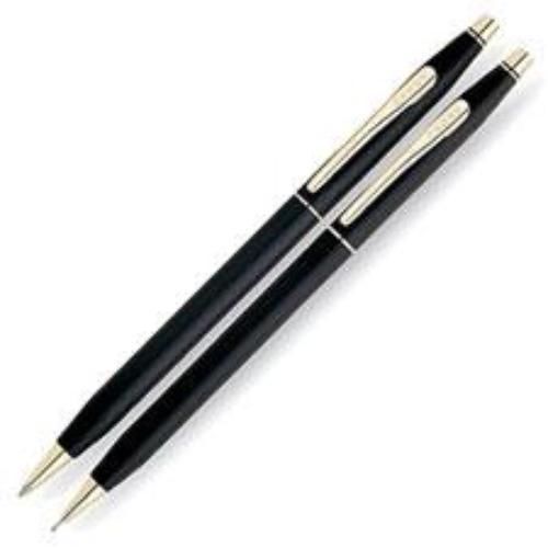 Cross pen &amp; pencil set ball point pen/0.7mm pencil century classic black/gold for sale