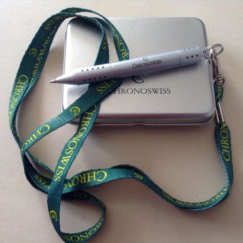 chronoswiss retractable ballpoint pen and green lanyard baselworld 2014