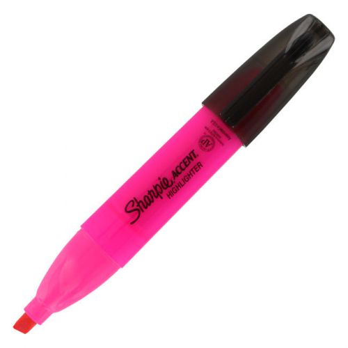 Sharpie Accent Jumbo Highlighter, Chisel Tip, Fluorescent Pink, 12/Pack