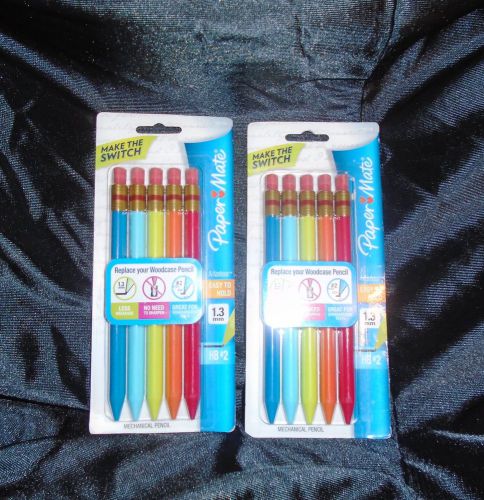 Lot Of 2 Paper Mate Mates Easy To Hold Mechanical 10 Pencils #2 Pencil 1862166