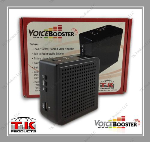VoiceBooster Loud Portable Voice Amplifier 16 watt (Aker) MR2200 Black With MP3