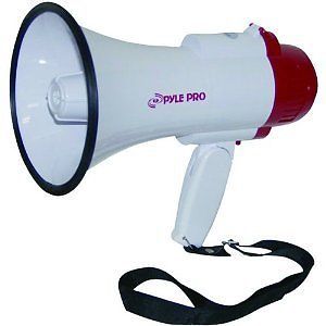 Loud Bullhorn Megaphone with Siren and Recording Playback Durable &amp; Professional