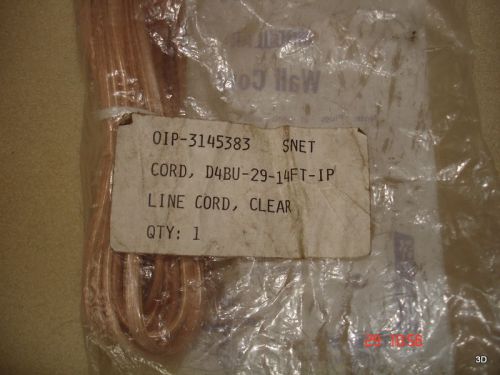 AT&amp;T Mounting Cord 2 Pair 14 Feet Clear New in Package