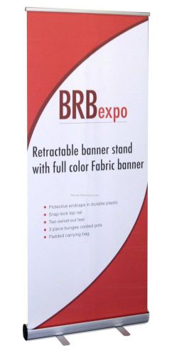 Retractable Roll Up Banner Stand Trade Show Signage Display 33&#034;x79&#034;
