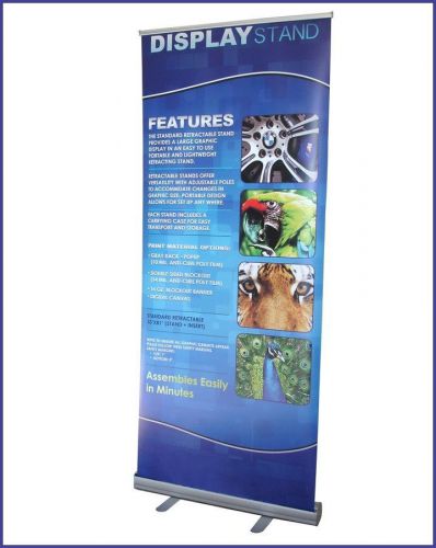 33&#034;x79&#034; Roll Up Retractable Banner Stand with Free Printing, Trade Show, R160