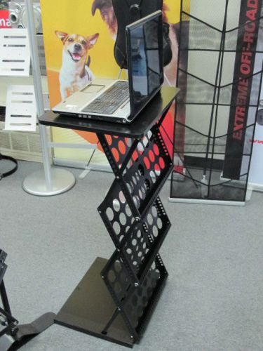 LOT OF 2 - Desktop Literature Rack Stand Brochure Holder Displays Banner Exhibit