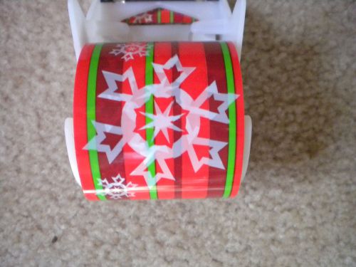 Duck EZ Start Packaging Tape with Dispenser Christmas Holiday Snowflake Pattern
