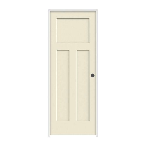 Craftsman 3 panel primed smooth solidcore moulded mdf wood interior door prehung for sale