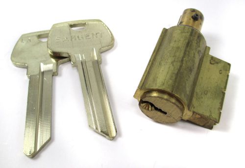 NEW Sargent 8 and 9-Line Cylinder Lock LA Keyway - Brass/Bronze - Blank Keys