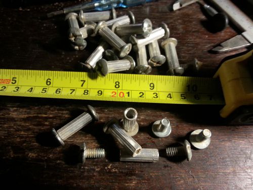 5/16 joiners 1/4 screws connecting wood 1in long used . 25 pc for sale
