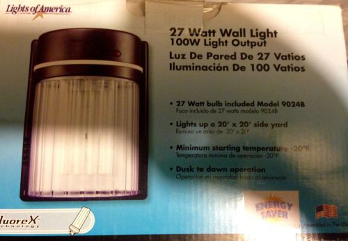 Lights of America 9011 Fluorex 27W Wall Light, Black