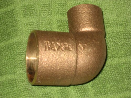 Nib lot of 2 -  1 1/4  x  3/4 inch copper reducing elbow for sale