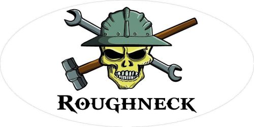 3 - Roughneck Skull Oilfield Roughneck Hard Hat Helmet Sticker H338