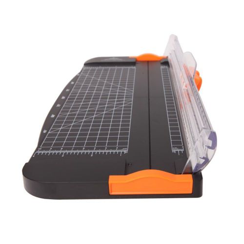 909-5 A4 Guillotine Ruler Paper Cutter Trimmer Black-Orange Security Cutter