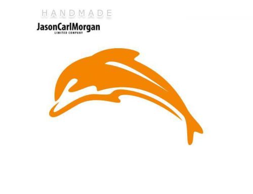 JCM® Iron On Applique Decal, Dolphin Neon Orange