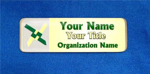 Friendship Knot Custom Personalized Name Tag Badge ID Scouts Girl Yellow Green