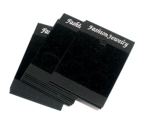 B230 50PCS/PACK Black Rectangle Ear Hooks Earring Display Cards 52mm x 37mm