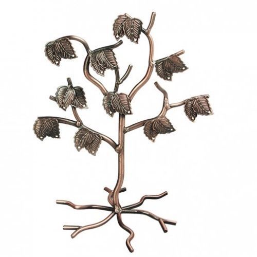 Leafy Tree Earring Display / Organizer - 8&#034; - Antique Copper - Holds 10 prs