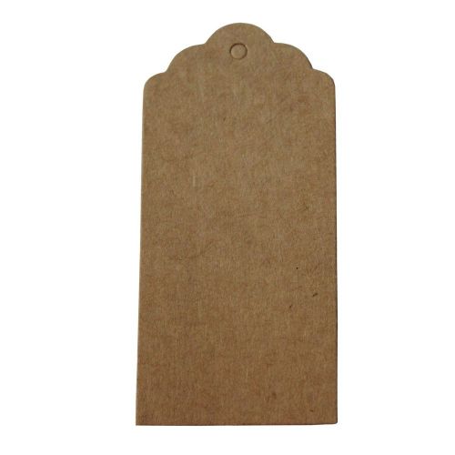 100 Pcs Scalloped Tag Gift Tags/Kraft Hang Tags with Free Cut Strings for Gifts